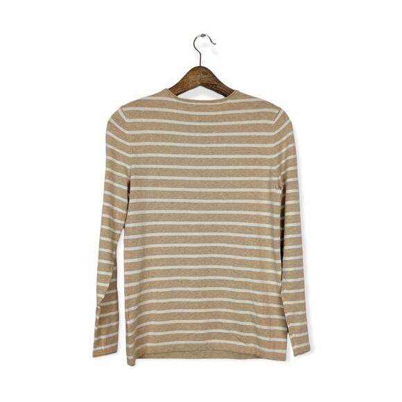 J. McLaughlin Modern Coastal Tan Striped Sweater Size S - Picture 2 of 5